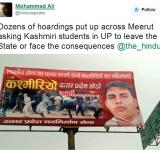 Leace UP, Kashmiri Students Told: Hoardings in Meerut