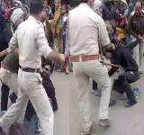 Police beat soldier