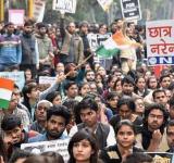 student protest gainst modi