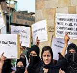 women protest